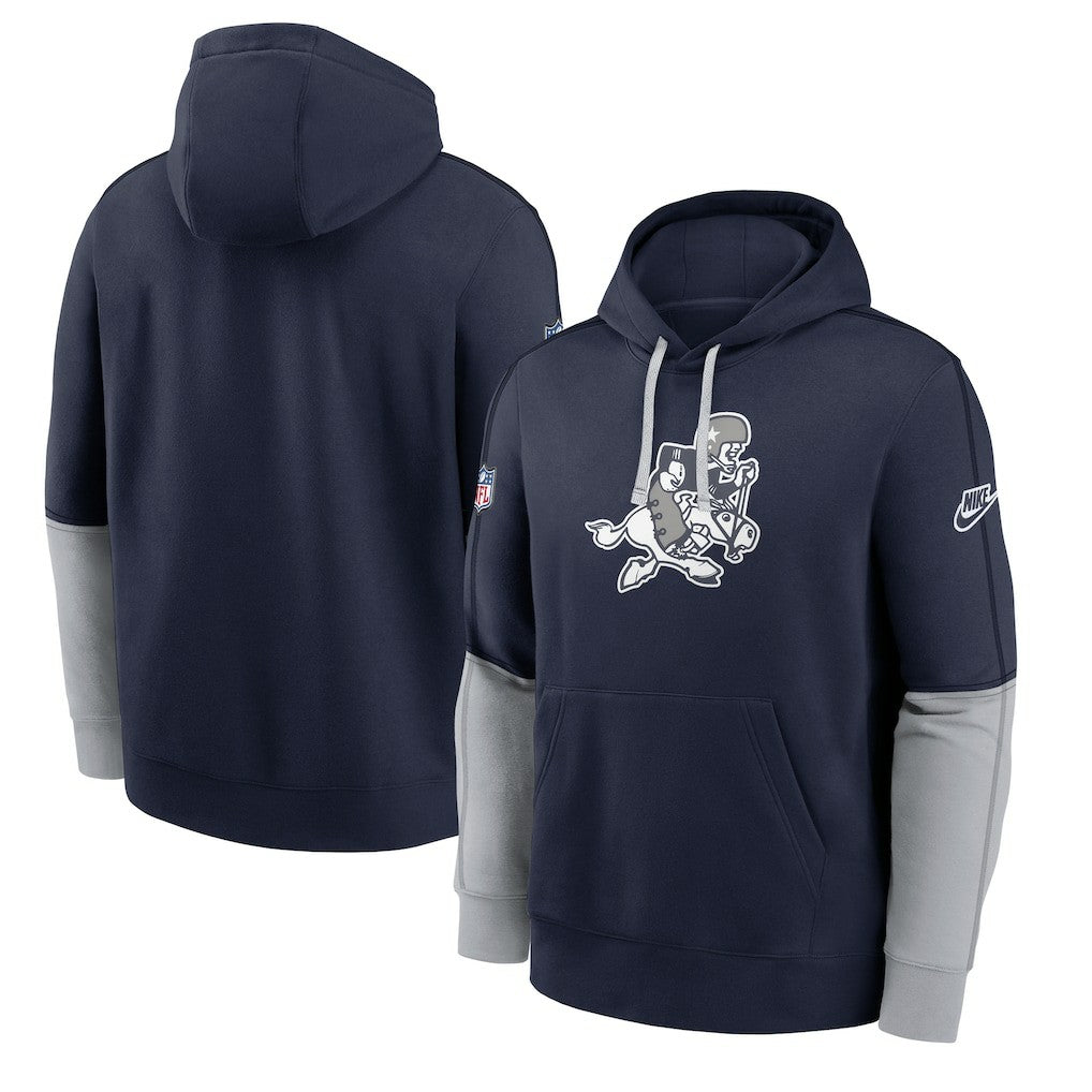 Nike Dallas Cowboys Sideline Club Pullover Hoodie Navy