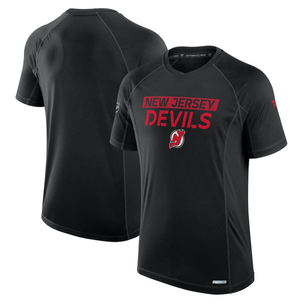 New Jersey Devils Fanatics Authentic Pro Rink Tech T-Shirt - Black - NHL 200869584