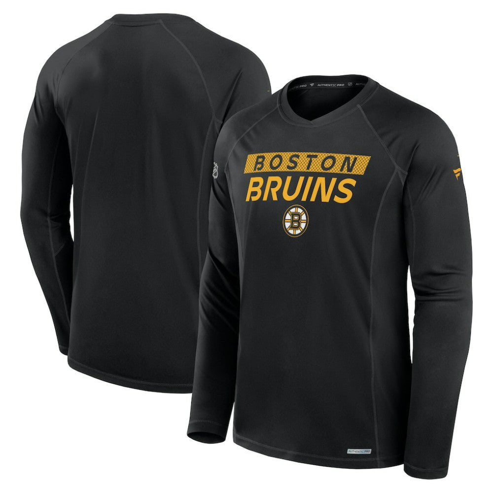 Boston Bruins Fanatics Authentic Pro Rink Tech Long Sleeve T-Shirt - Black - NHL 200869630