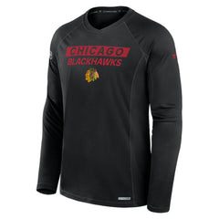 Chicago Blackhawks Fanatics Authentic Pro Rink Tech Long Sleeve T-Shirt - Black - NHL 200869647