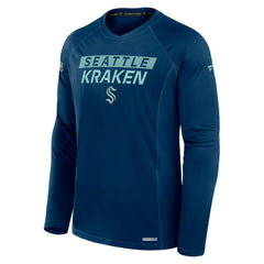Seattle Kraken Fanatics Authentic Pro Rink Tech Long Sleeve T-Shirt - Navy - NHL 200869648