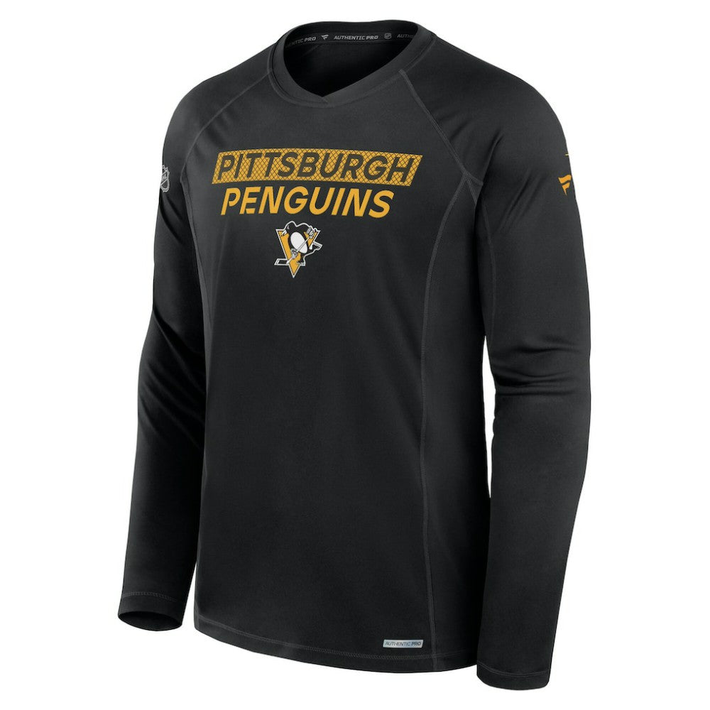 Pittsburgh Penguins Fanatics Authentic Pro Rink Tech Long Sleeve T-Shirt - Black - NHL 200869652