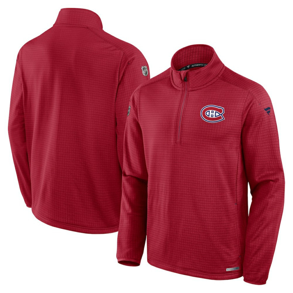 Montreal Canadiens Fanatics Authentic Pro Rink Quarter-Zip Jacket - Red - NHL 200869918