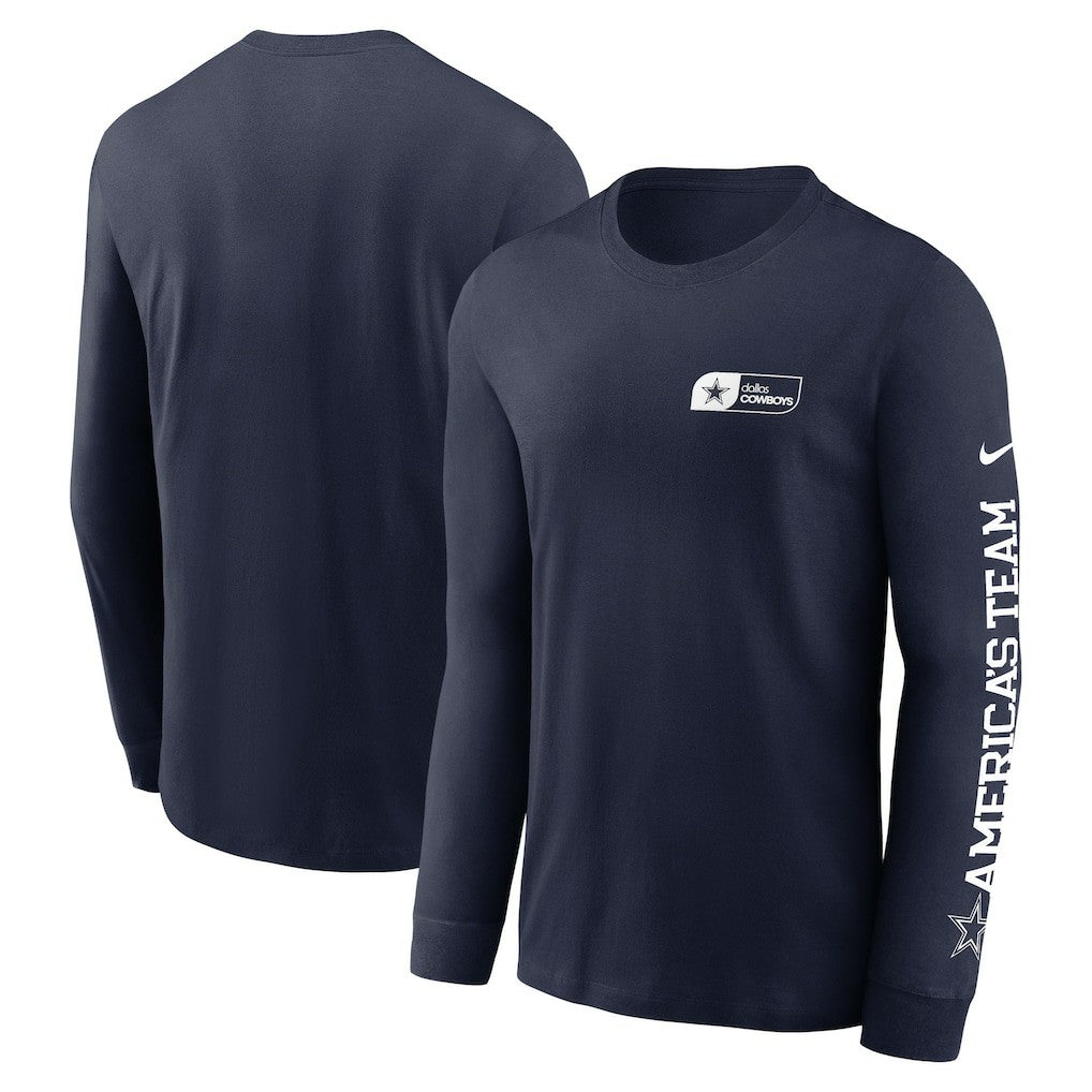 Nike Dallas Cowboys America's Team Essential Long Sleeve T-Shirt Navy