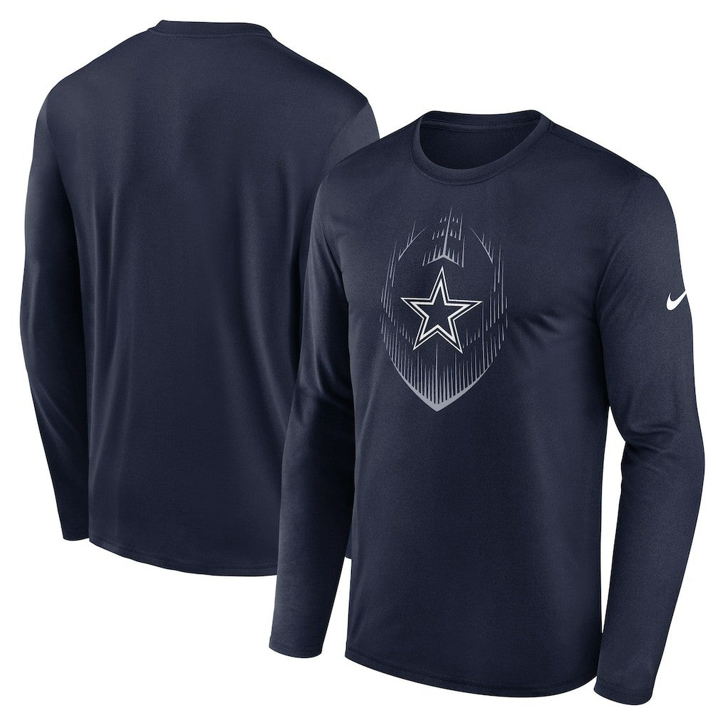 Nike Dallas Cowboys Icon Legend Performance Long Sleeve T-Shirt Navy