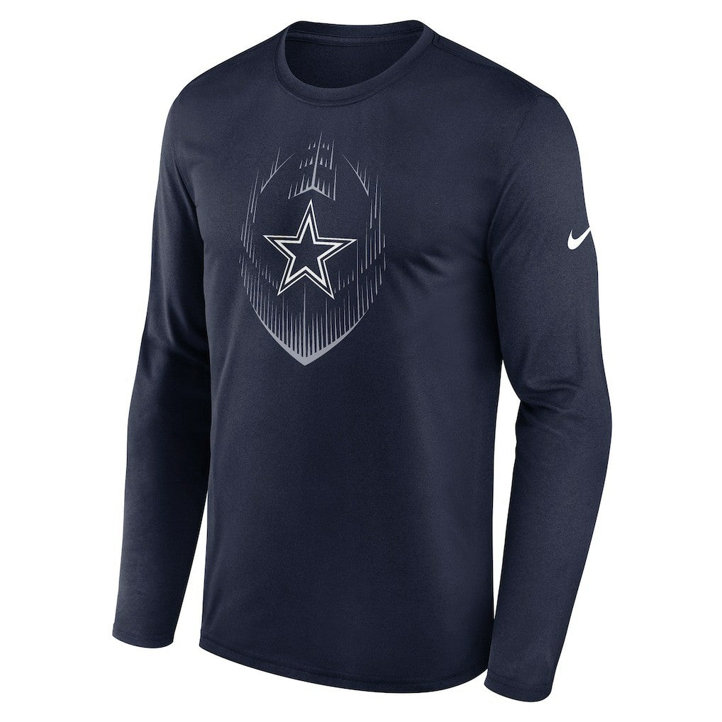 Nike Dallas Cowboys Icon Legend Performance Long Sleeve T-Shirt Navy