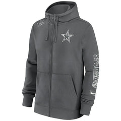 Nike Dallas Cowboys Primetime Club Full-Zip Hoodie Charcoal