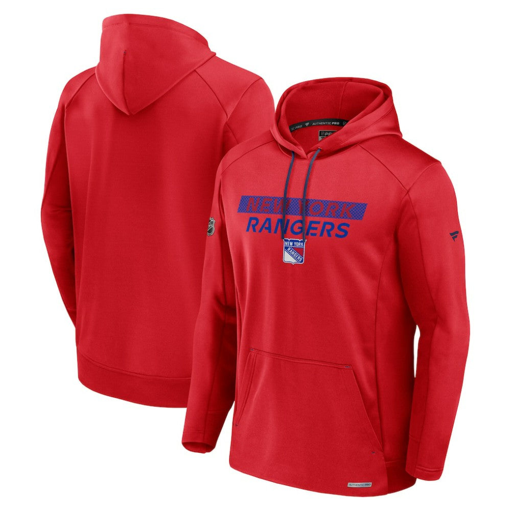 New York Rangers Fanatics Authentic Pro Rink Fleece Pullover Hoodie - Red - NHL 200870222