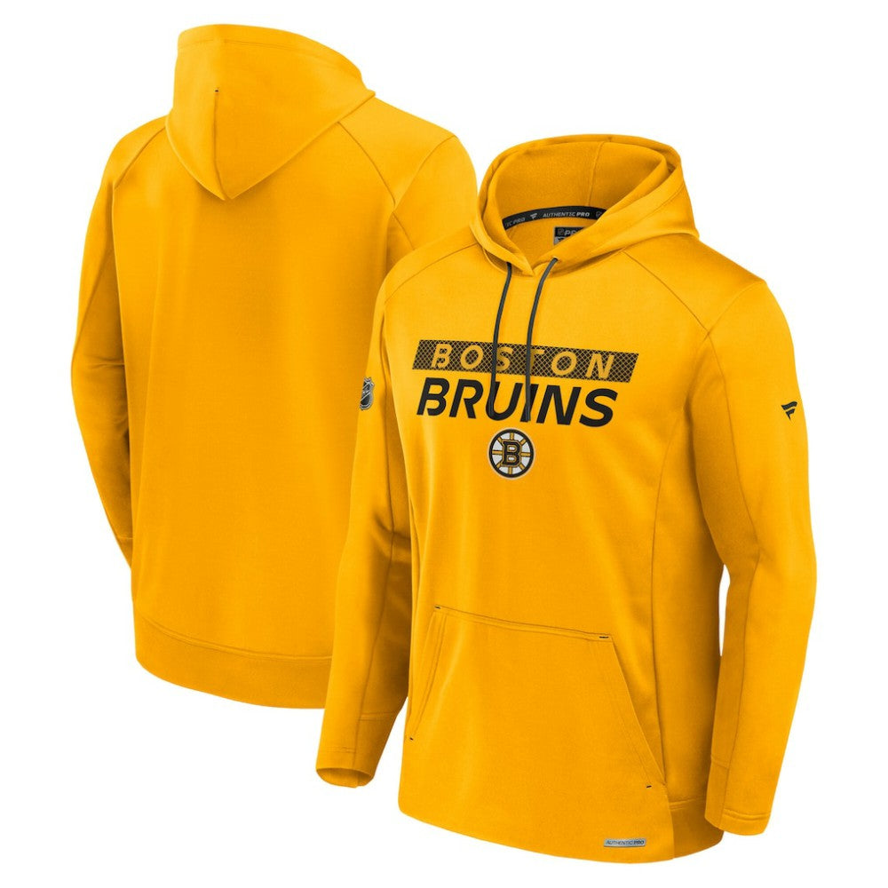 Boston Bruins Fanatics Authentic Pro Rink Fleece Pullover Hoodie - Gold - NHL 200870273
