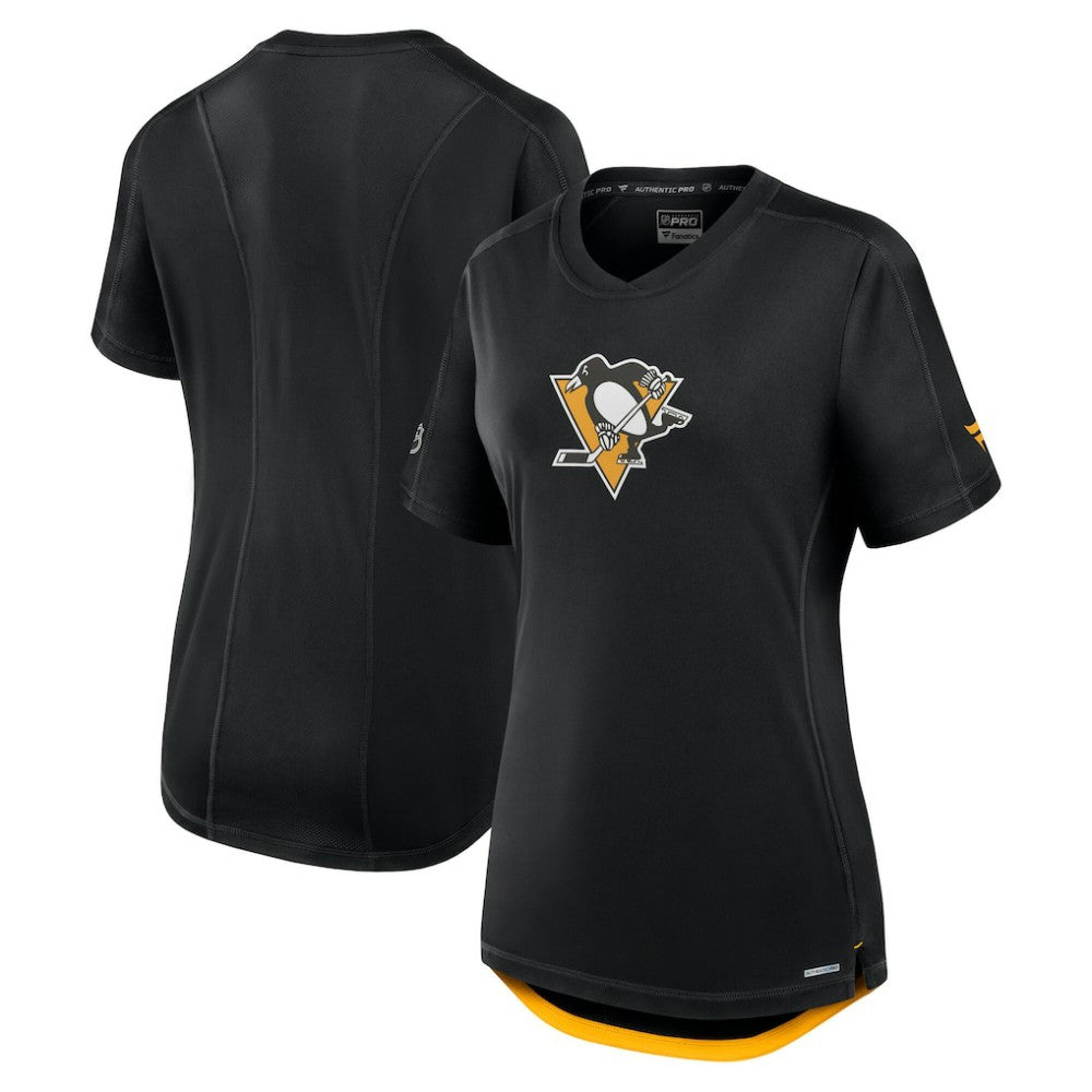 Pittsburgh Penguins Fanatics Women's Authentic Pro Rink T-Shirt - Black - NHL 200870376