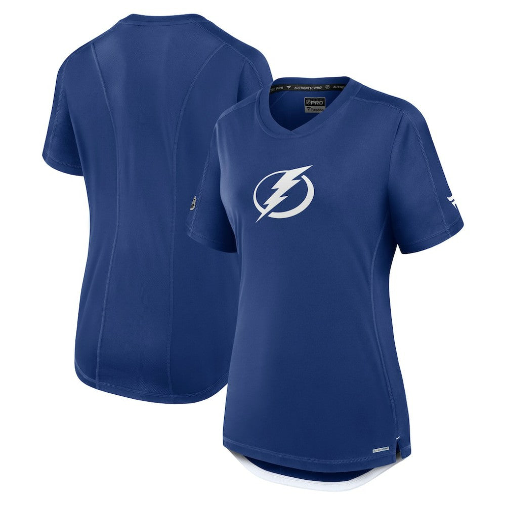 Tampa Bay Lightning Fanatics Women's Authentic Pro Rink Tech T-Shirt - Blue - NHL 200870386