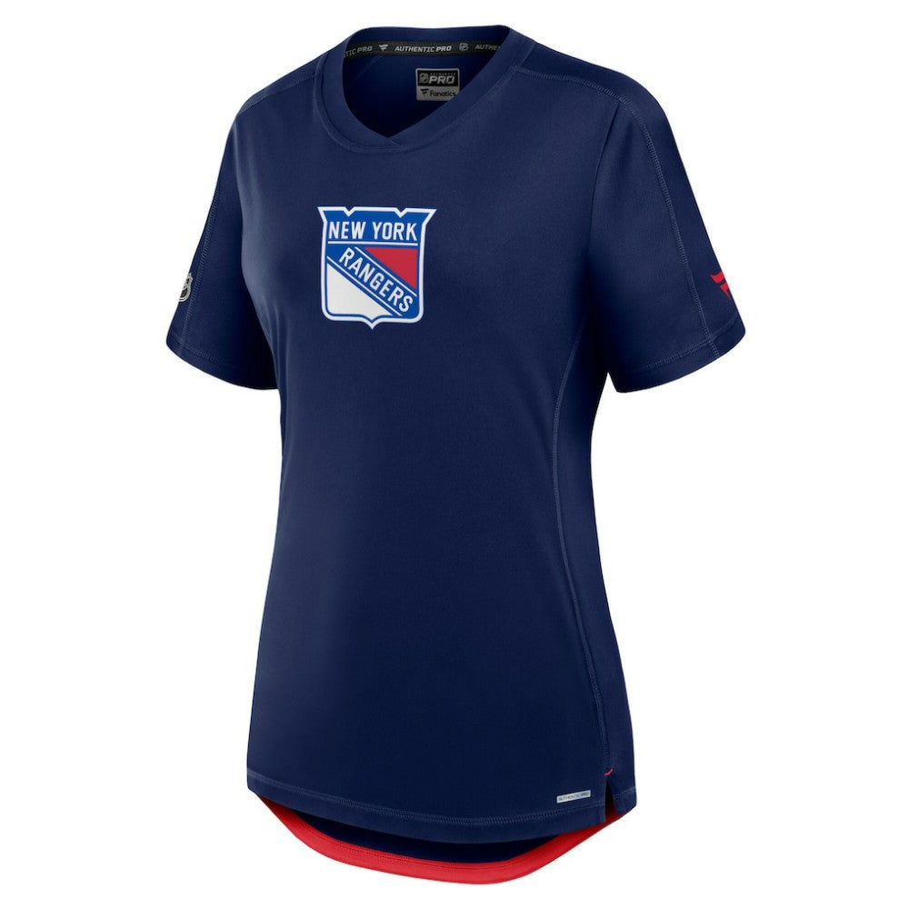 New York Rangers Fanatics Women's Authentic Pro Rink Tech T-Shirt - Navy - NHL 200870392