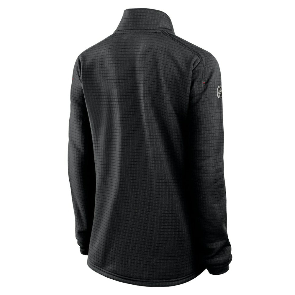 Chicago Blackhawks Fanatics Women's Authentic Pro Rink Lightweight Quarter-Zip Pullover Sweatshirt - Black - NHL 200870459