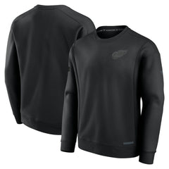 Detroit Red Wings Fanatics Authentic Pro Road Fleece Pullover Sweatshirt - Black - NHL 200871167