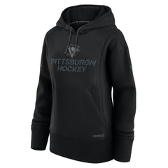 Pittsburgh Penguins Fanatics Women's Authentic Pro Road Pullover Hoodie - Black - NHL 200871433