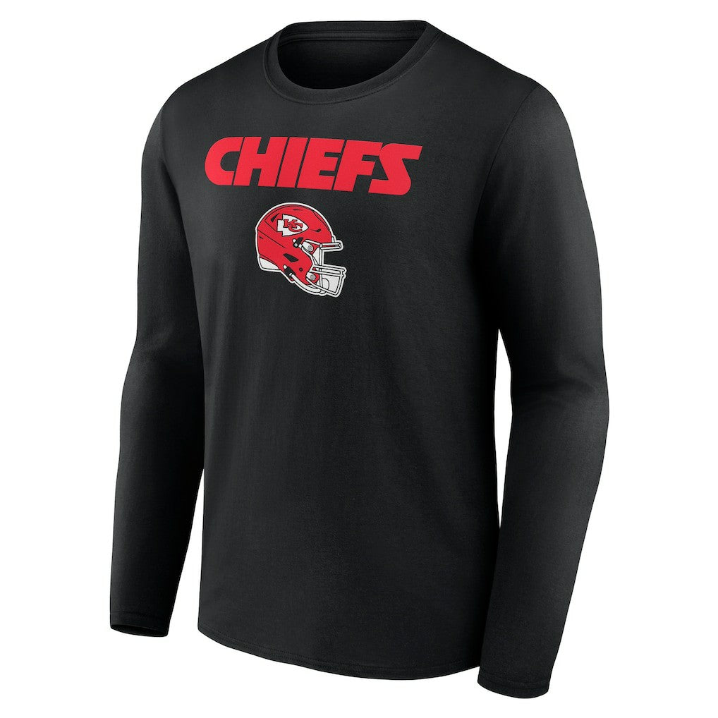 Travis Kelce Kansas City Chiefs Team Wordmark Player Name & Number Long Sleeve T-Shirt Black