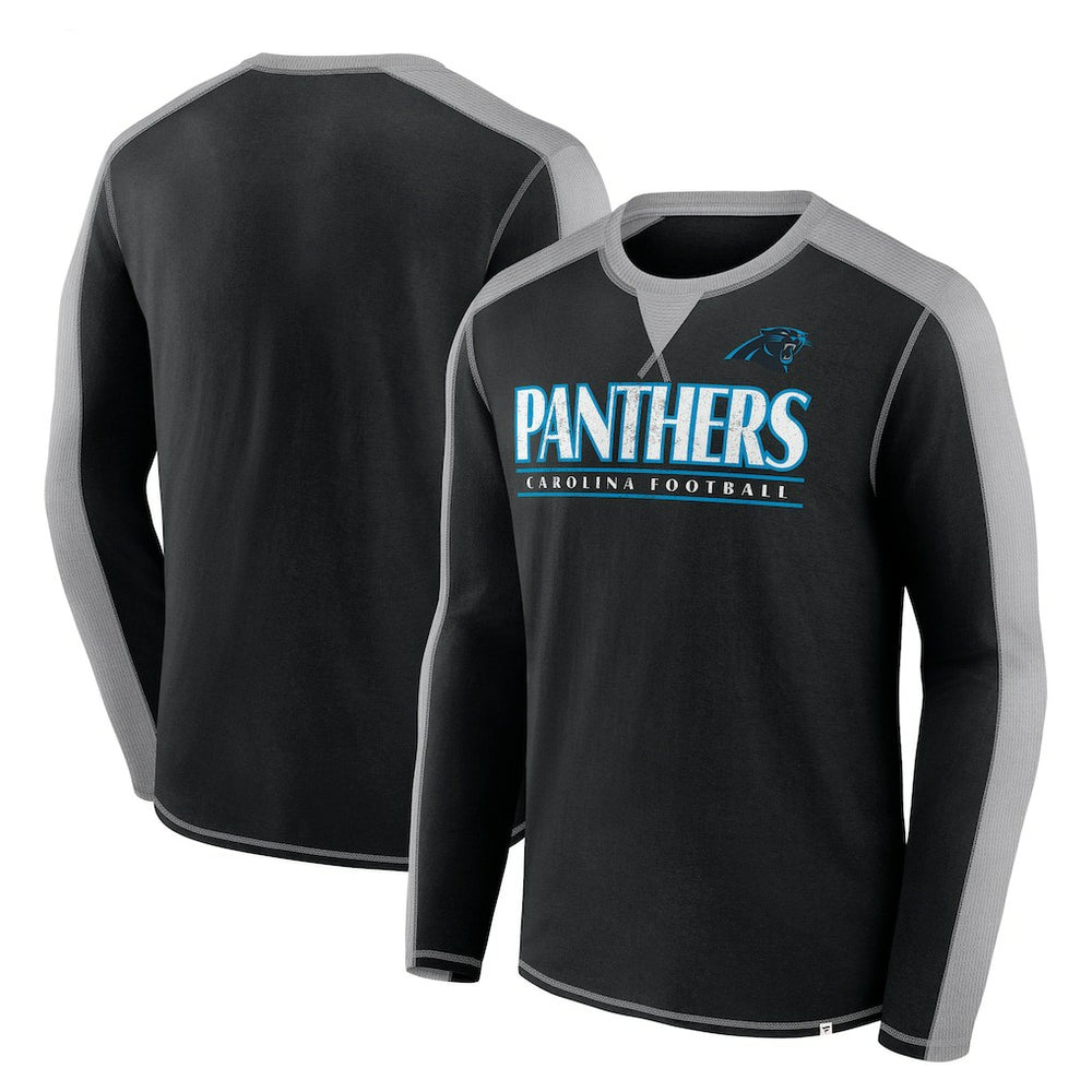 Fanatics Carolina Panthers Behind the Line Long Sleeve T-Shirt Black/Gray