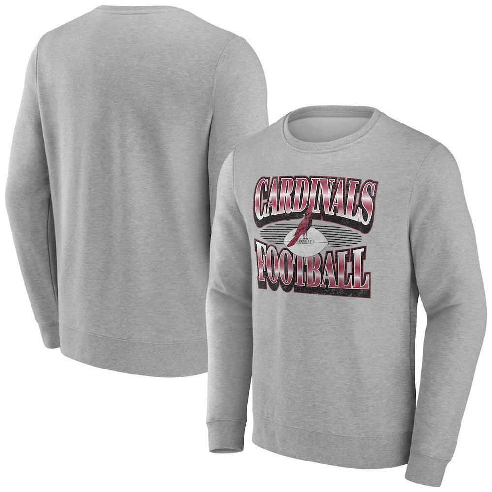Fanatics Arizona Cardinals Chance Throwback Fleece Pullover Sweatshirt Heather Gray