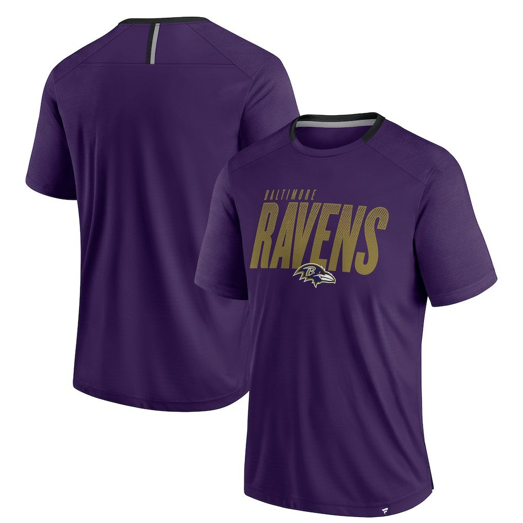 Fanatics Baltimore Ravens Defender Fade Slant T-Shirt Purple