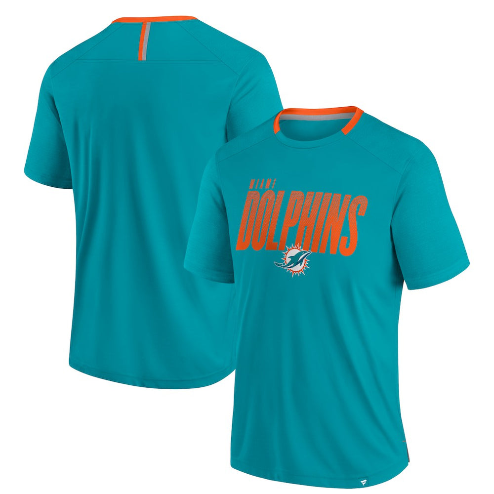 Fanatics Miami Dolphins Defender Fade Slant T-Shirt Aqua