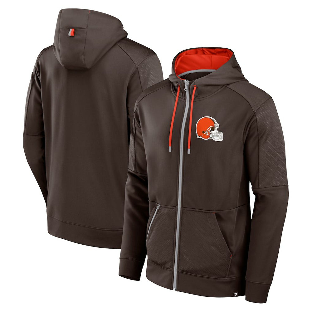 Fanatics Cleveland Browns Defender Full-Zip Hoodie Brown