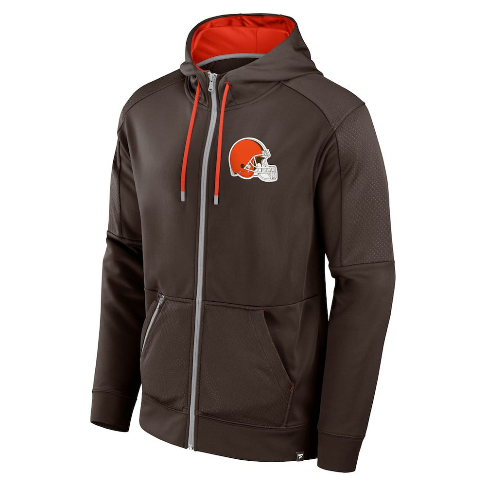 Fanatics Cleveland Browns Defender Full-Zip Hoodie Brown