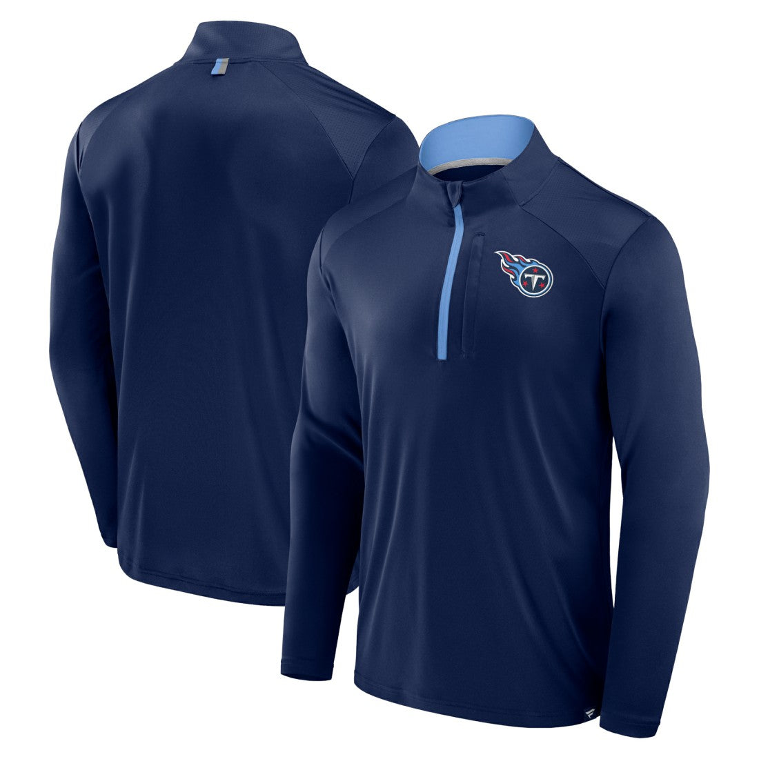 Fanatics Tennessee Titans Defender Long Sleeve Quarter-Zip Jacket Navy