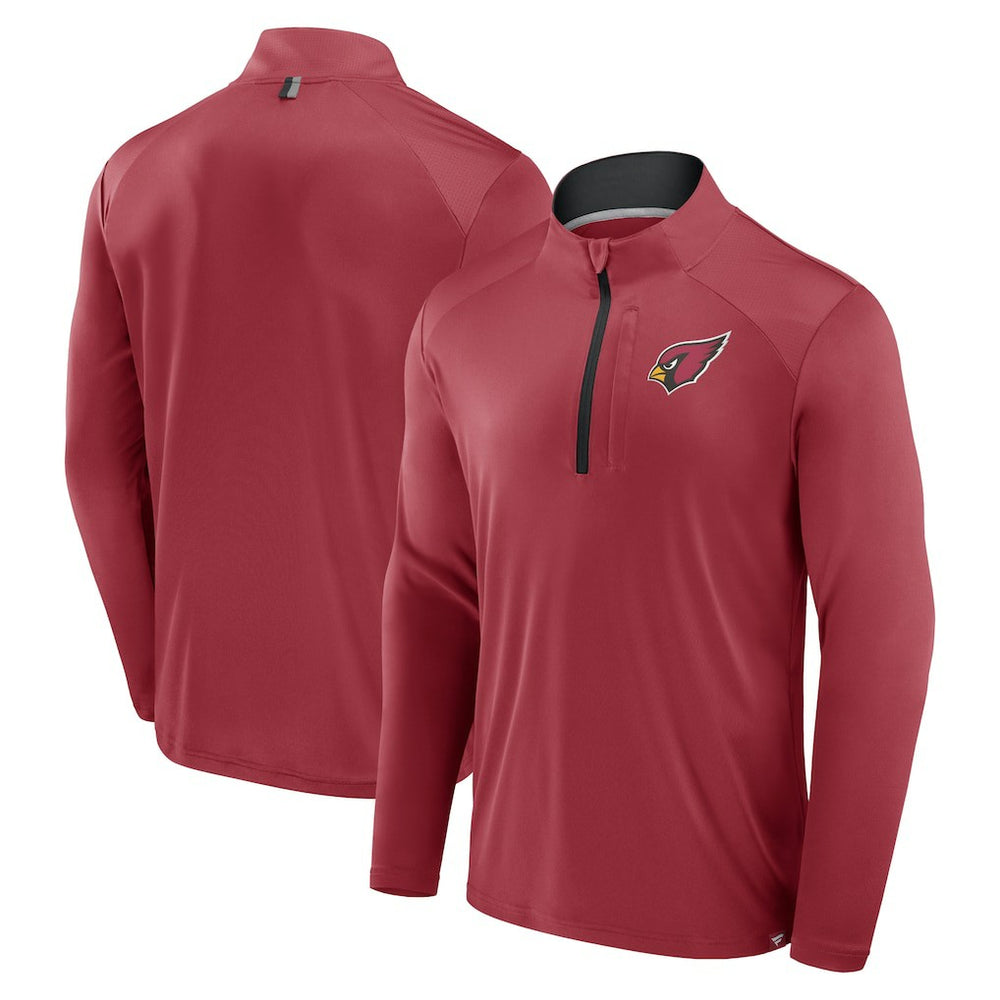 Fanatics Arizona Cardinals Defender Long Sleeve Quarter-Zip Jacket Cardinal