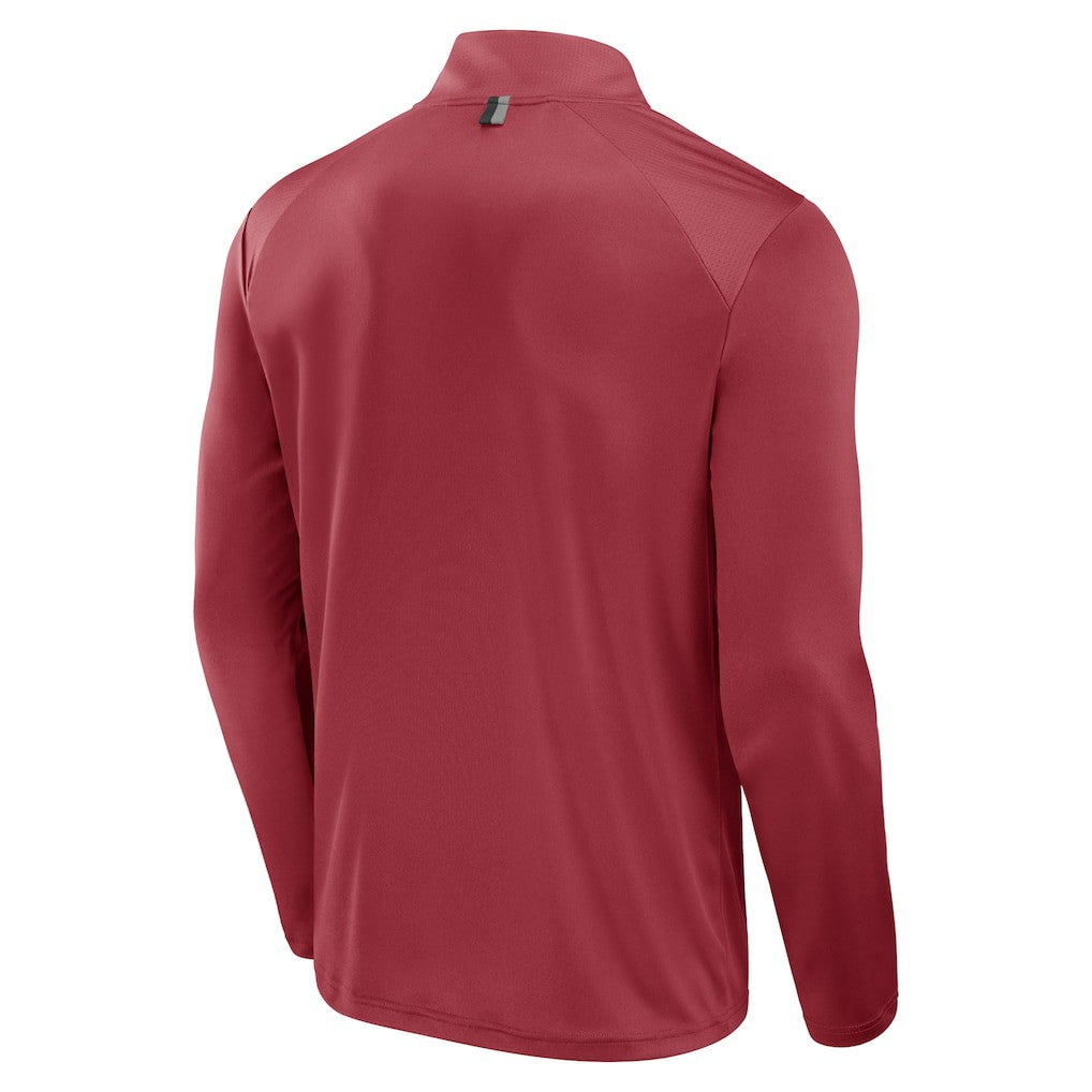 Fanatics Arizona Cardinals Defender Long Sleeve Quarter-Zip Jacket Cardinal