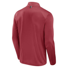 Fanatics Arizona Cardinals Defender Long Sleeve Quarter-Zip Jacket Cardinal