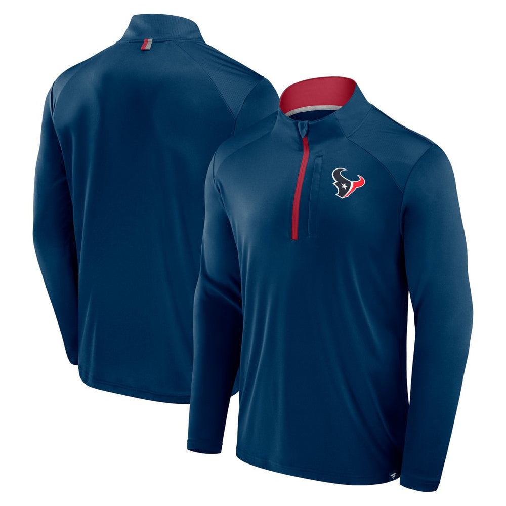 Fanatics Houston Texans Defender Long Sleeve Quarter-Zip Jacket Navy