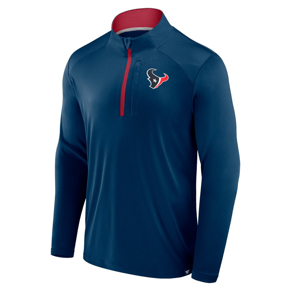 Fanatics Houston Texans Defender Long Sleeve Quarter-Zip Jacket Navy