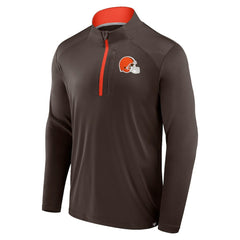 Fanatics Cleveland Browns Defender Long Sleeve Quarter-Zip Jacket Brown