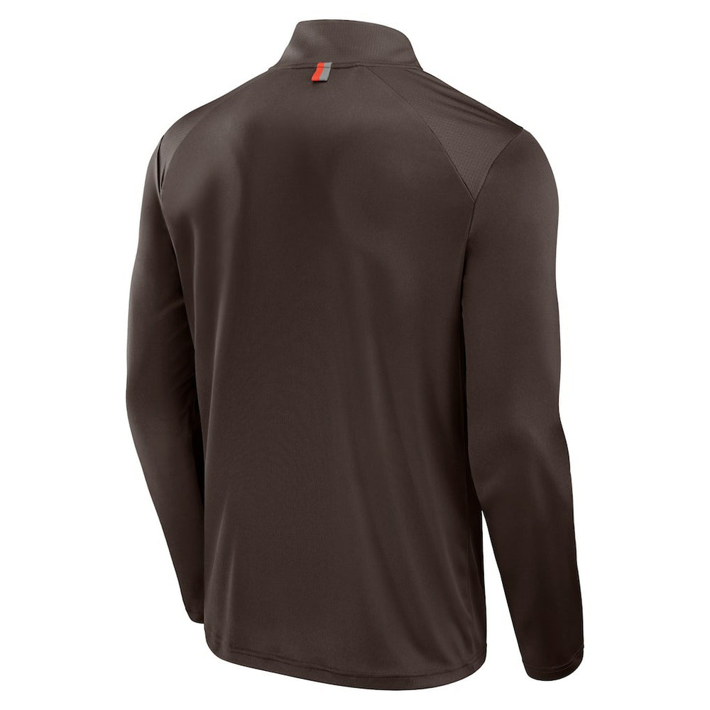 Fanatics Cleveland Browns Defender Long Sleeve Quarter-Zip Jacket Brown