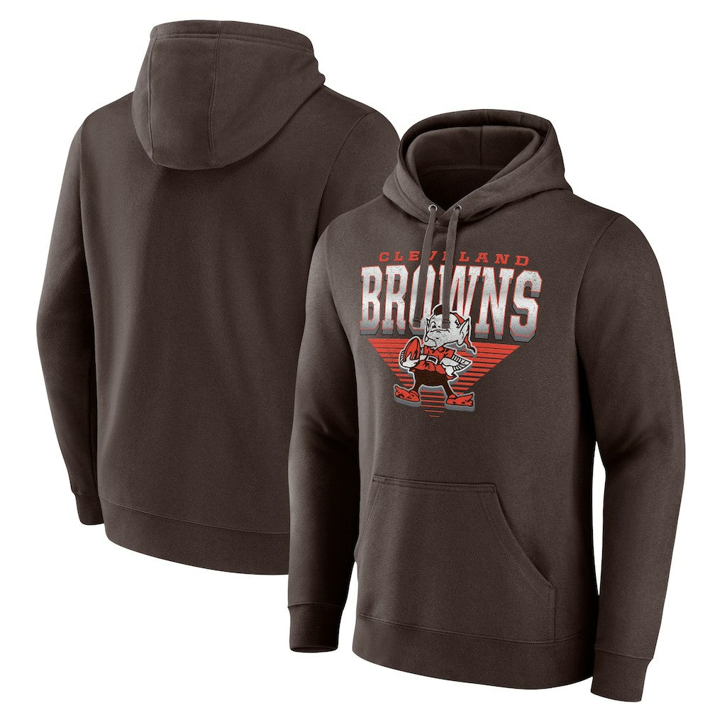Fanatics Cleveland Browns Geometric Chrome Pullover Hoodie Brown
