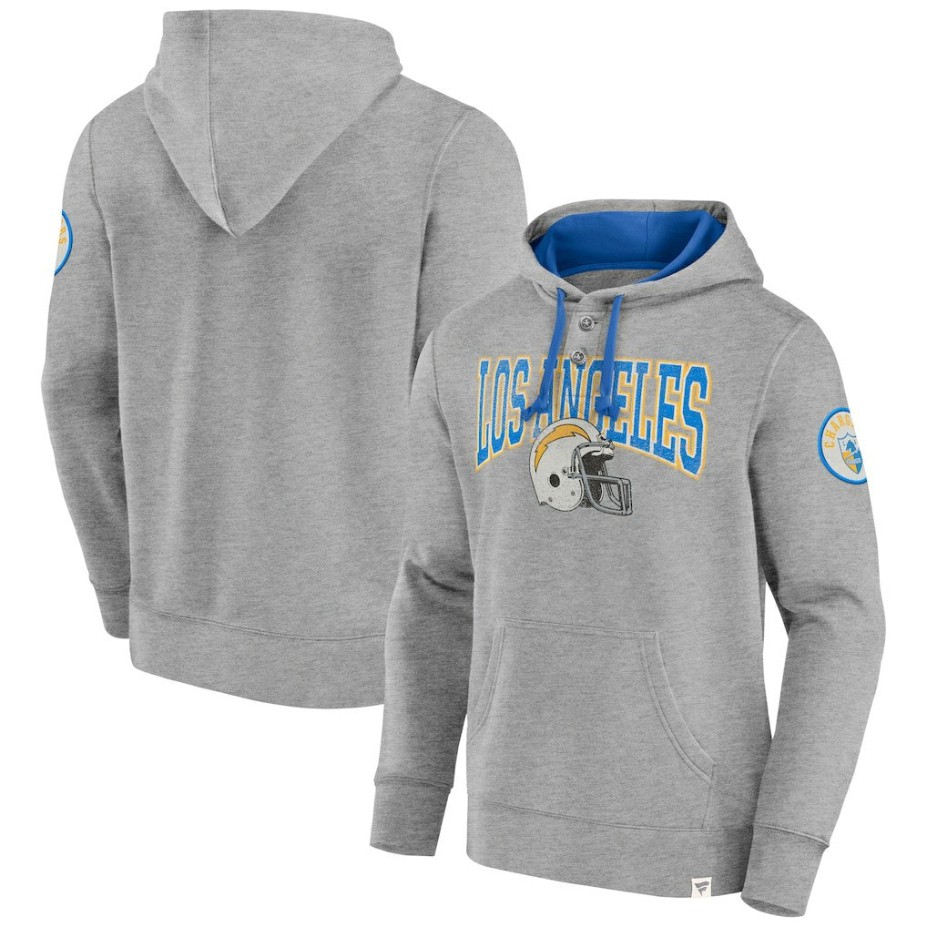 Fanatics Los Angeles Chargers Label Maker Pullover Hoodie Gray
