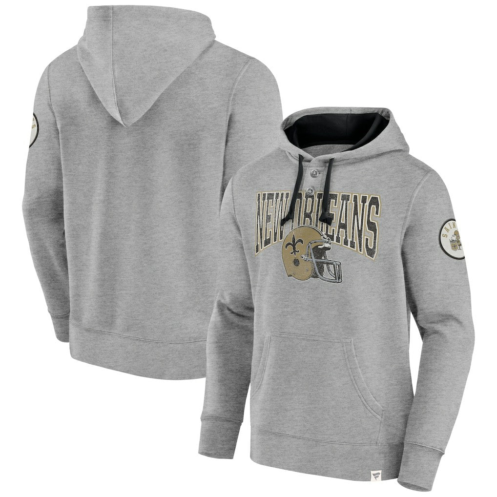 Fanatics New Orleans Saints Label Maker Pullover Hoodie Black