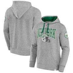 Fanatics New York Jets Label Maker Pullover Hoodie Heather Gray
