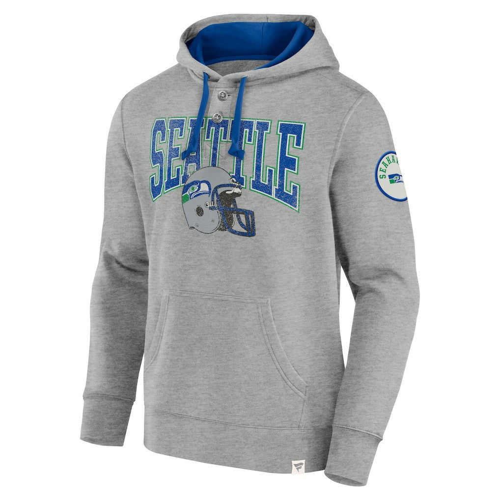 Fanatics Seattle Seahawks Label Maker Pullover Hoodie Heather Gray