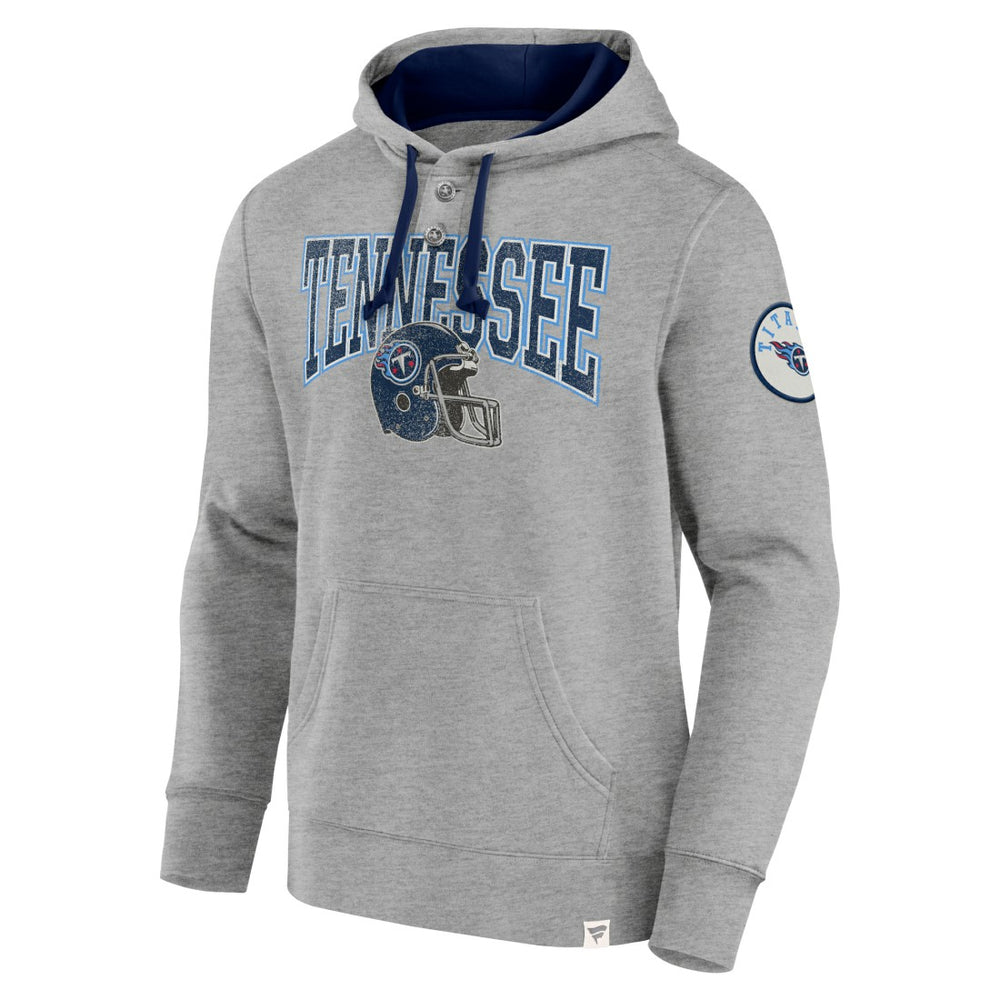 Fanatics Tennessee Titans Label Maker Pullover Hoodie Heather Gray