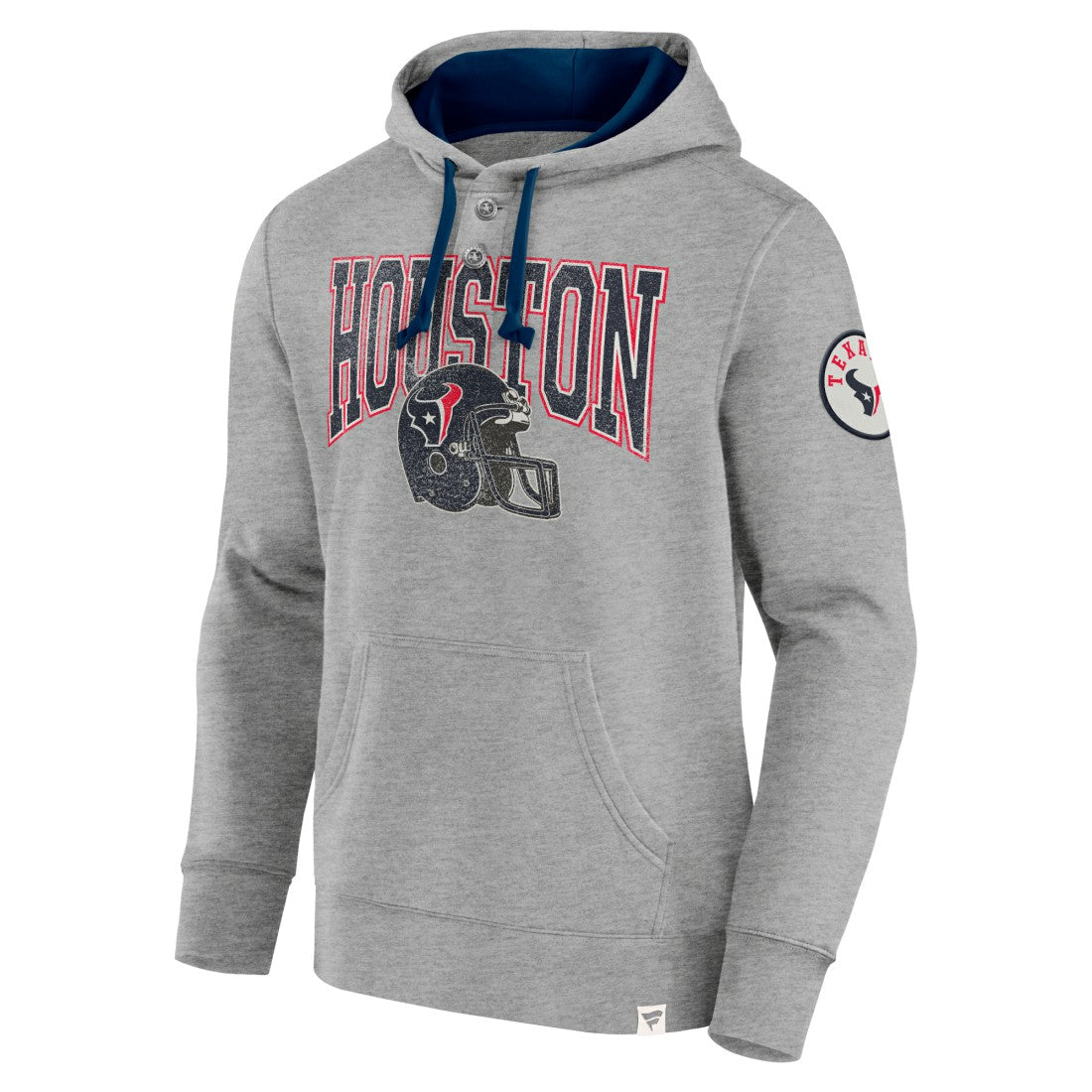 Fanatics Houston Texans Label Maker Pullover Hoodie Heather Gray