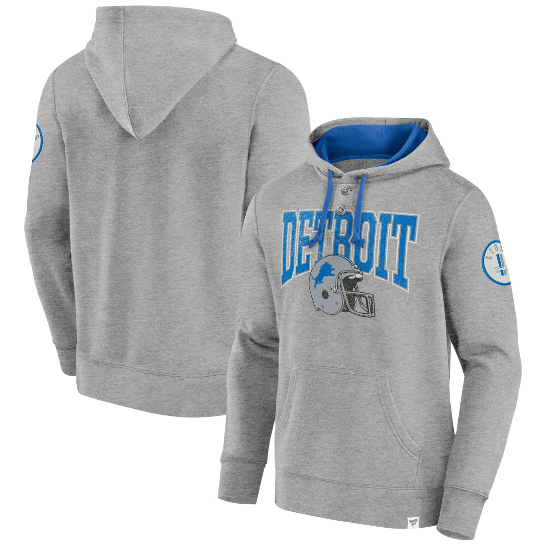 Fanatics Detroit Lions Label Maker Pullover Hoodie Blue