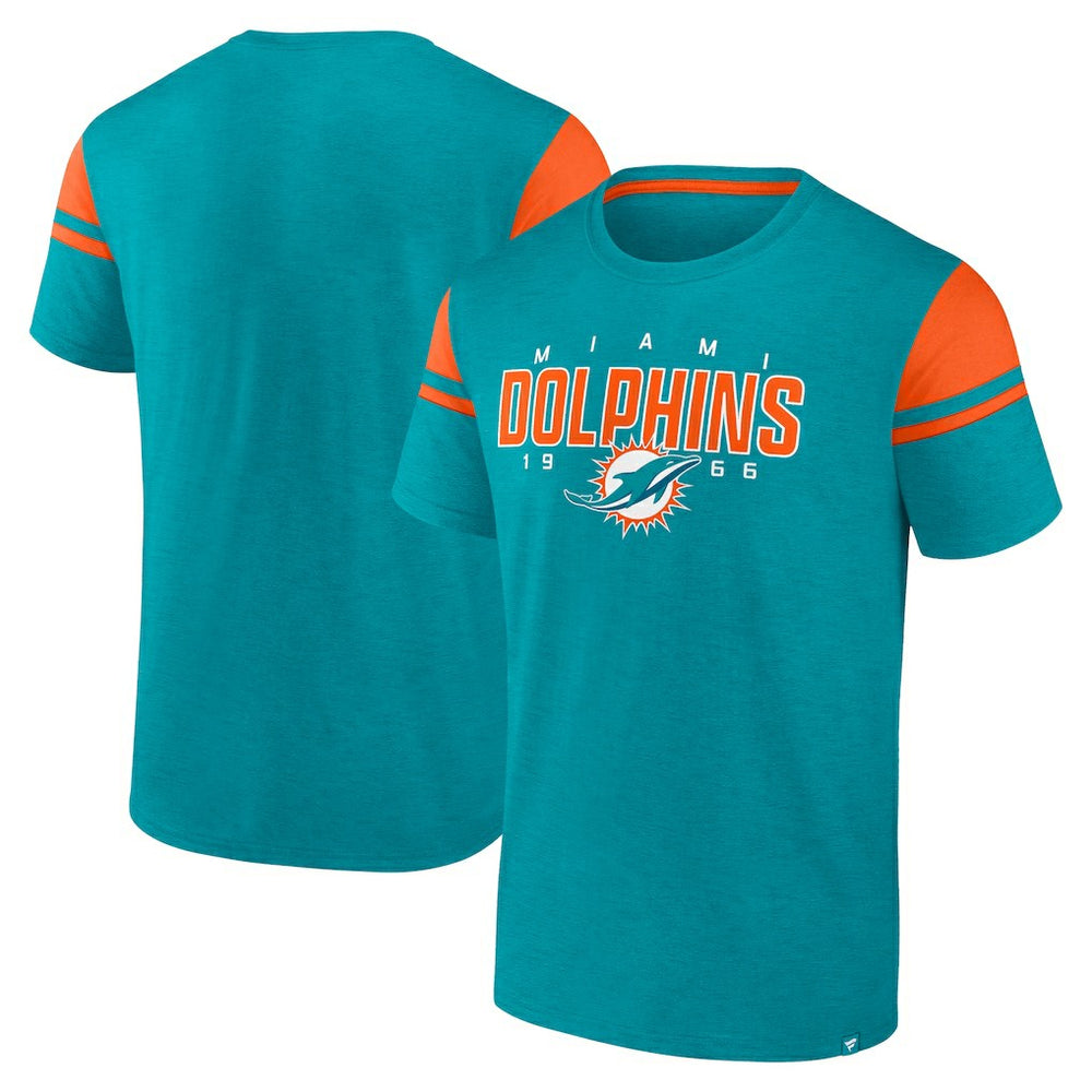 Fanatics Miami Dolphins Old School Play Slub T-Shirt Aqua