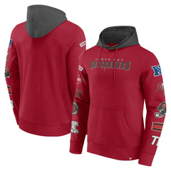 Fanatics Tampa Bay Buccaneers Patched Out Pullover Hoodie Red/Pewter