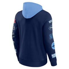 Fanatics Tennessee Titans Patched Out Pullover Hoodie Navy/Light Blue