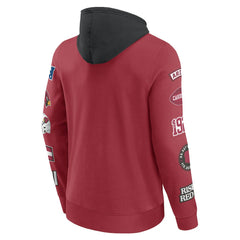 Fanatics Arizona Cardinals Patched Out Pullover Hoodie Cardinal/Black