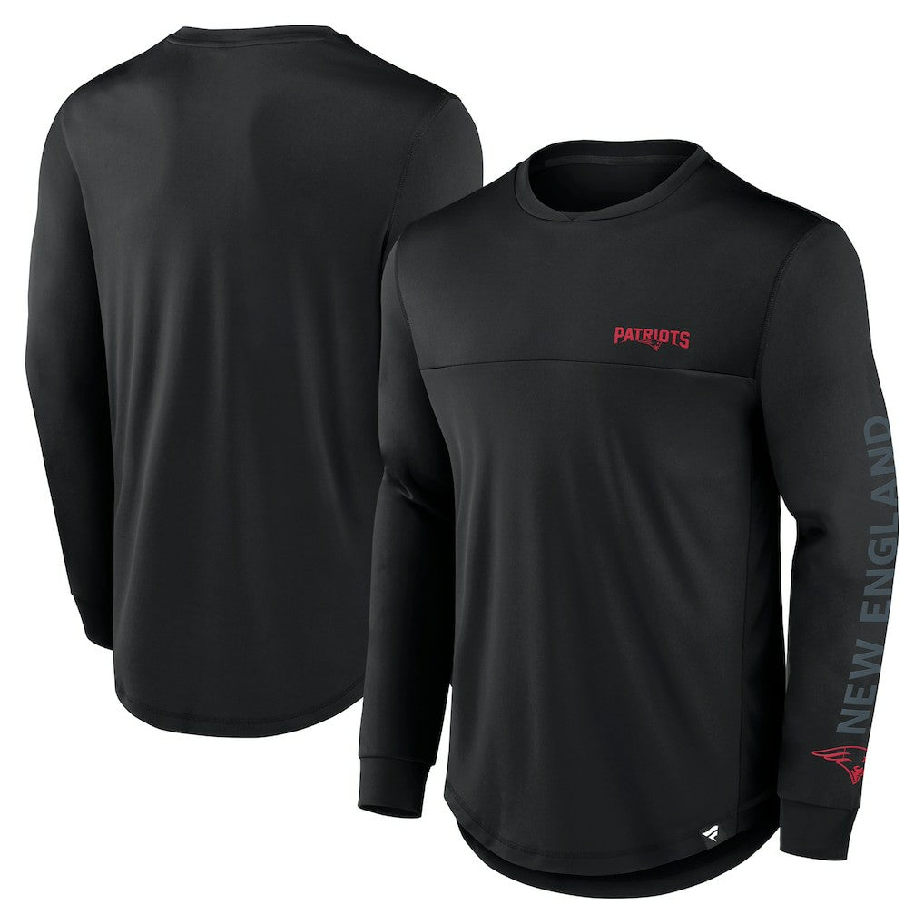 Fanatics New England Patriots Blackout Long Sleeve T-Shirt Black