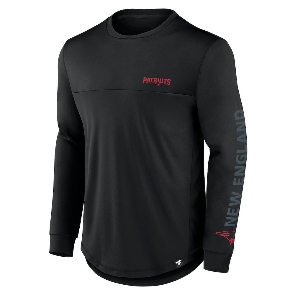 Fanatics New England Patriots Blackout Long Sleeve T-Shirt Black