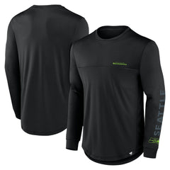 Fanatics Seattle Seahawks Blackout Long Sleeve T-Shirt Black