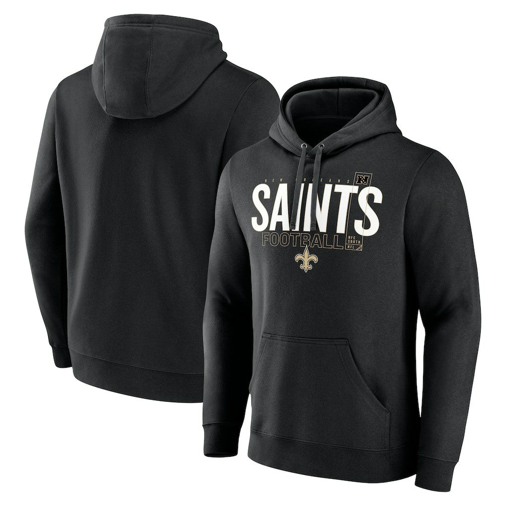 Fanatics New Orleans Saints Pylon Outline Pullover Hoodie Black